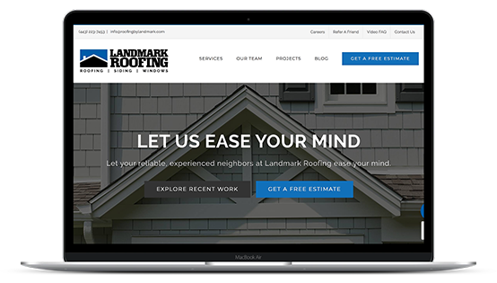 Landmark Roofing Website